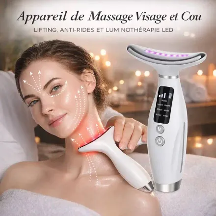 Appareil De Massage Cou & Visage Ye-51 – Led, Ems, Vibrations, Rechargeable thumbnail 4