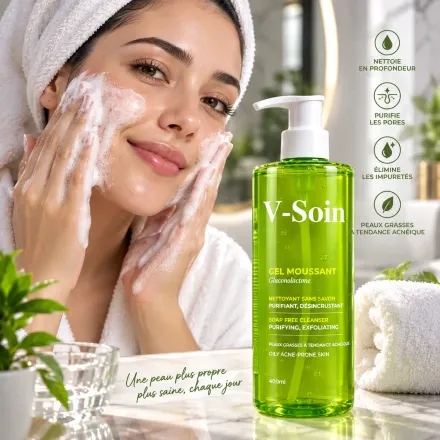 Gel Moussant Nettoyant Visage À La Gluconolactone thumbnail 1
