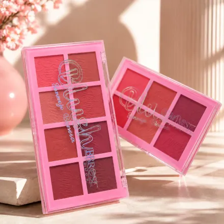 Palette De Blush 8 Couleurs – Fards À Joues Mat & Satiné Pour Un Teint Naturel Et Lumineux thumbnail 2