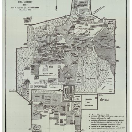 Affiche d'un plan ancien de Marrakech - 1867 thumbnail 2