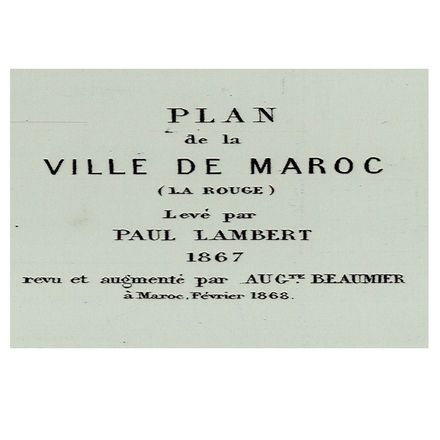 Affiche d'un plan ancien de Marrakech - 1867 thumbnail 3