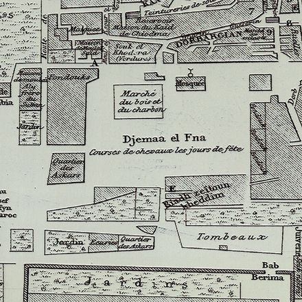Affiche d'un plan ancien de Marrakech - 1867 thumbnail 4