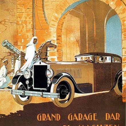 Affiche publicitaire vintage "Grand garage Rabat" - reproduction thumbnail 2