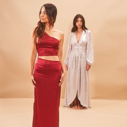 Robe Iris Satin Wine thumbnail 3