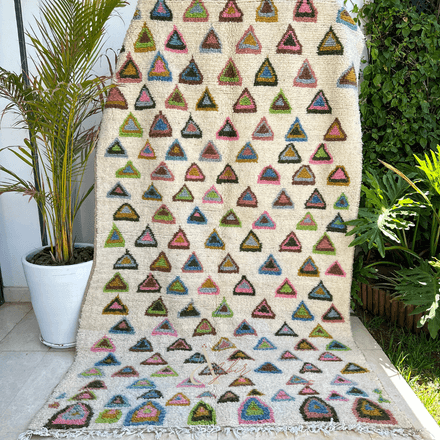 Tapis berbère Azilal coloré 100% laine de mouton 2,81m/1,52m thumbnail 1