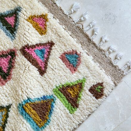 Tapis berbère Azilal coloré 100% laine de mouton 2,81m/1,52m thumbnail 2