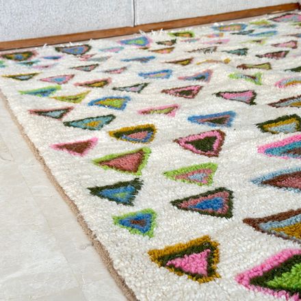 Tapis berbère Azilal coloré 100% laine de mouton 2,81m/1,52m thumbnail 3