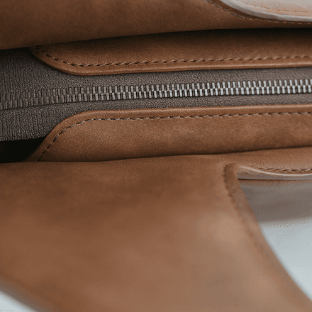 Sac fourre-tout en cuir marron - Handmade Moroccan Arm Carry thumbnail 2