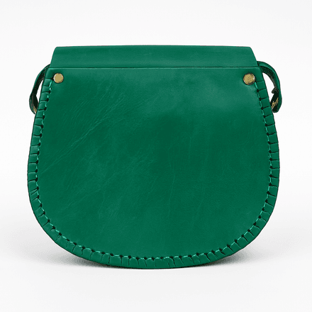 Sac en cuir vert fait main - motif marocain thumbnail 2