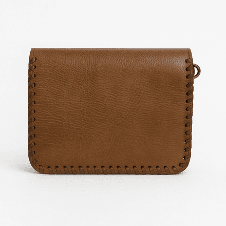 Sac croisé en cuir fauve marocain - Design outillé et cravaté à la main thumbnail 2
