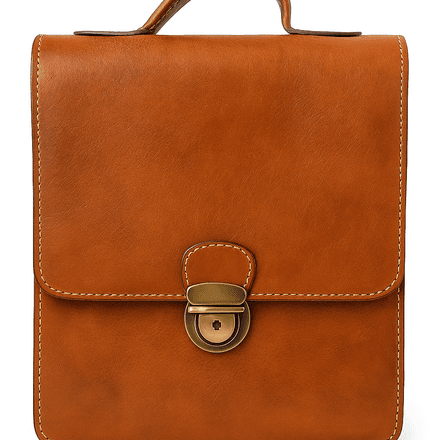 Sacoche en cuir Tan - Handmade Moroccan Briefcase Style thumbnail 1