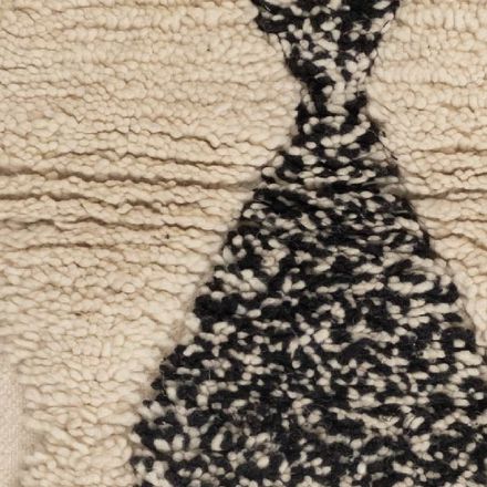Tapis marocain Beni Ourain noir et blanc thumbnail 2