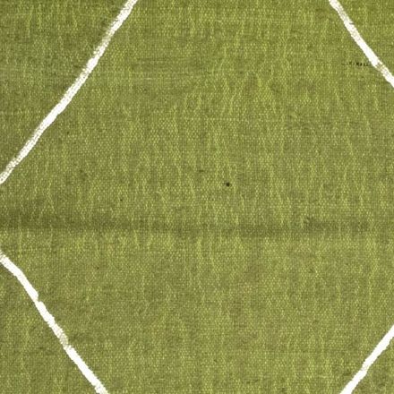 Tapis marocain vert olive - motifs géométriques tissés à la main thumbnail 2