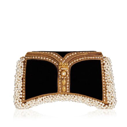Zeenat Pearl Purse -Cocktail Black thumbnail 1
