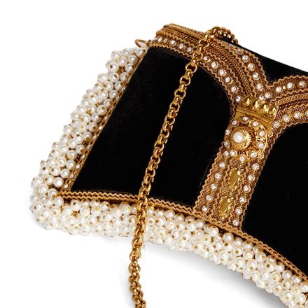 Zeenat Pearl Purse -Cocktail Black thumbnail 2