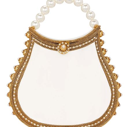Nimmi Pearl Purse -Bridal -Classic -Gold & Off White thumbnail 1