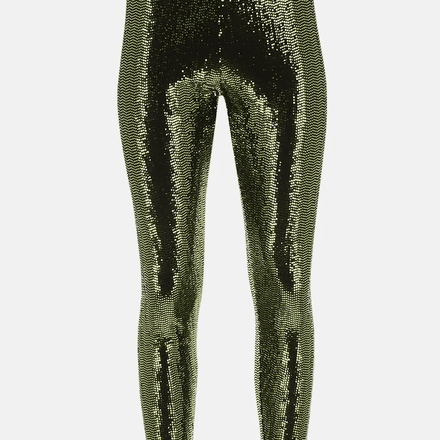 Legging brodé de sequins à taille haute thumbnail 2