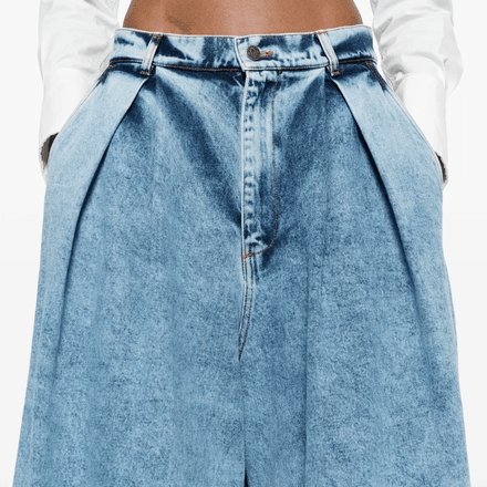 MAXI PANTS IN MARBLED DENIM  thumbnail 2