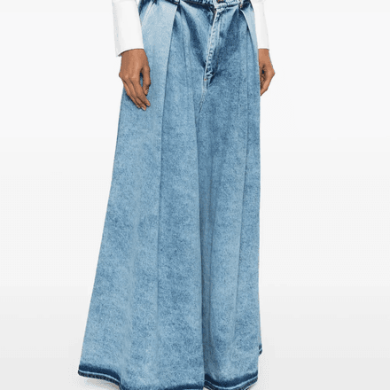 MAXI PANTS IN MARBLED DENIM  thumbnail 3