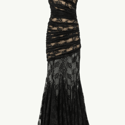 ROBE LONGUE EN DENTELLE SEMI-TRANSPARENTE thumbnail 1