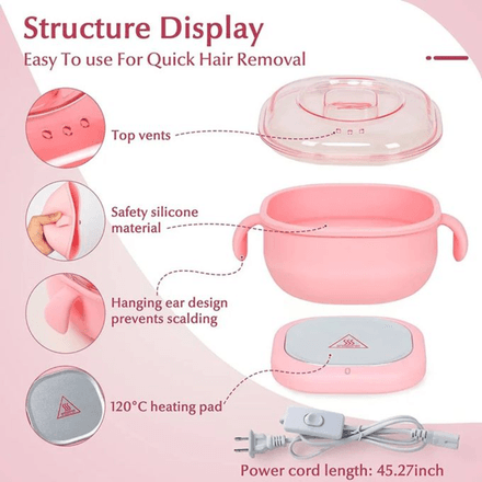 Chauffe-cire Portable En Silicone, Pliable, 400 Ml, Pour Épilation, Spa, Épilateur Corporel thumbnail 2