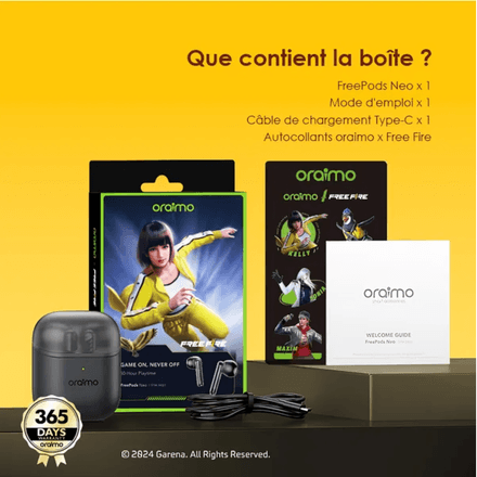 oraimo FreePods Neo – Écouteurs Sans Fil Intra-Auriculaires Édition Spéciale Free Fire thumbnail 6