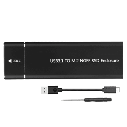 Boitier SSD USB 3.1 vers M.2 NGFF – Enclosure Portable Type-C pour SSD B Key / NGFF SATA thumbnail 1