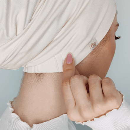 Bonnet en jersey organique - Off white thumbnail 3