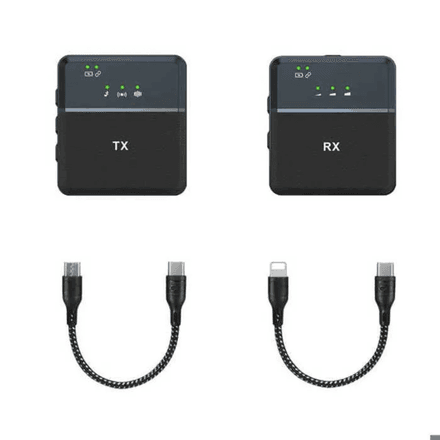 Microphone sans fil 2 en 1 à double suppression du bruit SX9 Compatible avec Smartphones Android et iPhone Type-c thumbnail 4