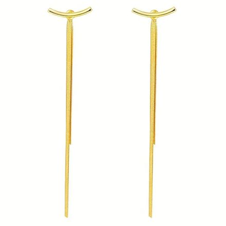 Boucles D’oreilles Femme Longues Minimalistes  Élégance Moderne Style Déesse Raffiné thumbnail 5