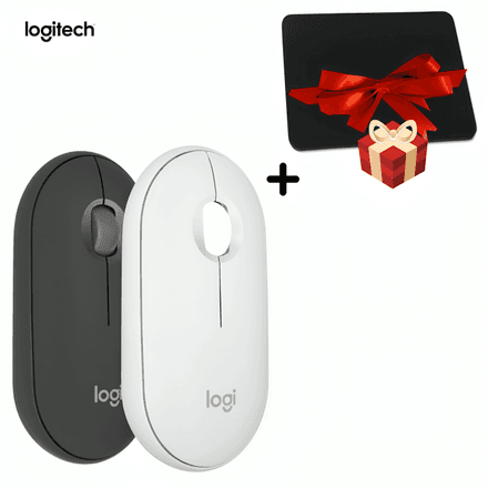 Pack Souris Logitech Pebble M350s Sans Fil avec Tapis de Souris Offert thumbnail 1
