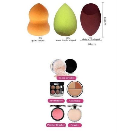 5 Mini éponges de Maquillage Couleurs Aléatoires thumbnail 2