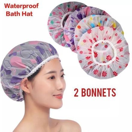 2 Bonnets de Douche Couleurs Aléatoires thumbnail 1