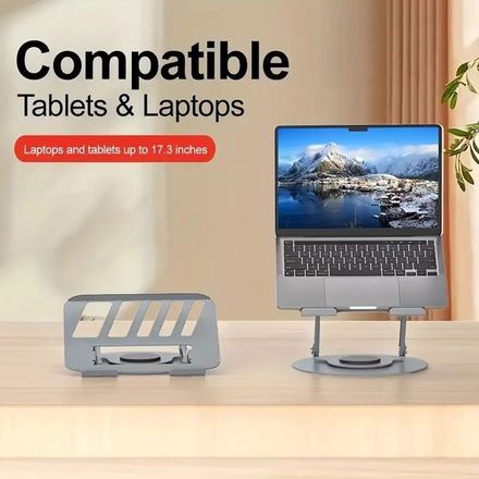 Support pliable universel pour ordinateurs portables et tablettes Rotatif 360°  thumbnail 4