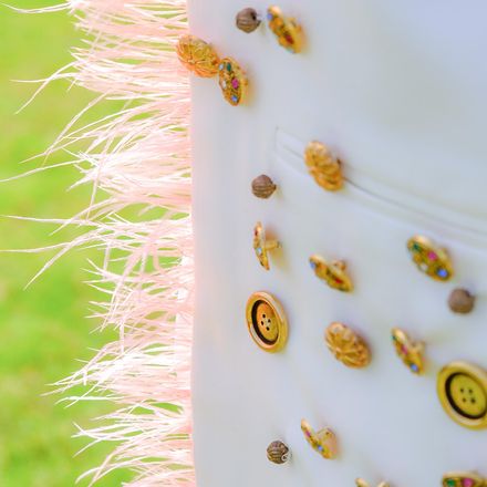 Églantine Rosée — Gilet Avec Détails de Fourrure Saumon thumbnail 3