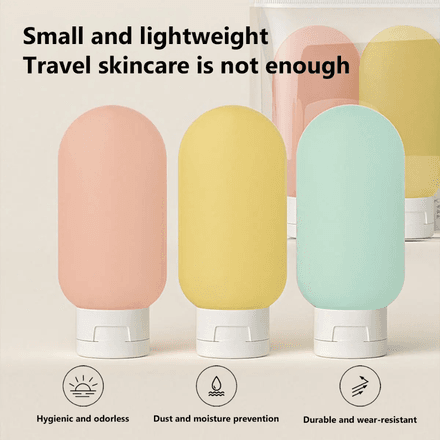 Lot de 3 bouteilles de voyage étanche en silicone thumbnail 3