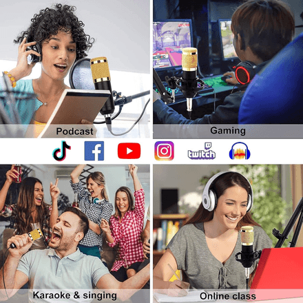 Pack Micro Pro – Qualité Studio À La Maison Un Son Clair Et Puissant + Adaptateur Audio Jack thumbnail 5