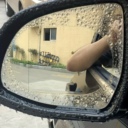 Lot de 2 Films Anti-Pluie pour Rétroviseurs de Voiture – Conduite Sûre par Temps de Pluie & Brouillard thumbnail 2
