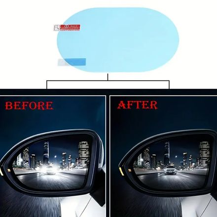 Lot de 2 Films Anti-Pluie pour Rétroviseurs de Voiture – Conduite Sûre par Temps de Pluie & Brouillard thumbnail 7