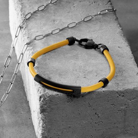 Bracelet pour homme Caterpillar Jaune et Noir thumbnail 2