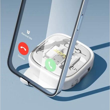 Essager-Mini boîte de rangement de voyage multifonctionnelle, charge rapide, USB A/C vers VopeC, câble Micro Rains, support de téléphone thumbnail 6