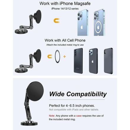 ESSAGER Support de téléphone magnétique pour voiture, support de smartphone thumbnail 5
