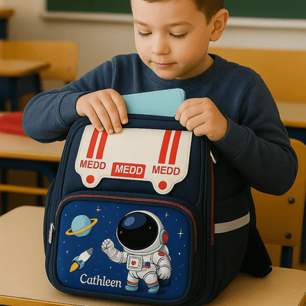 Sac À Dos Scolaire Enfant Motif Astronaute thumbnail 2