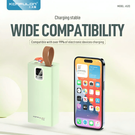 Power Bank A52q – 30000mah | 22.5w Super Fast Charging + Pd20w (couleur Aléatoire) thumbnail 5