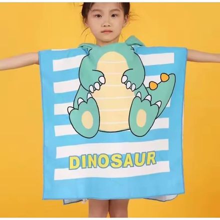 Serviette à Capuche Enfant Dinosaure – Douce & Absorbante – 3 à 10 Ans thumbnail 4