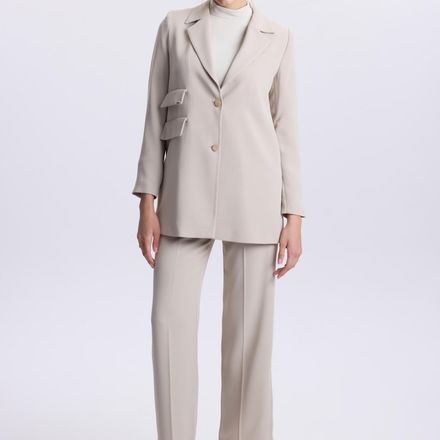 Ensemble avec pantalon et veste boutonnée thumbnail 1