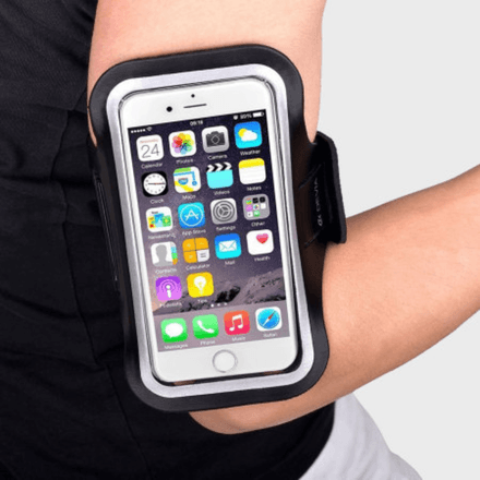 Brassard sport universel pour smartphones de taille moyenne - Noir thumbnail 1