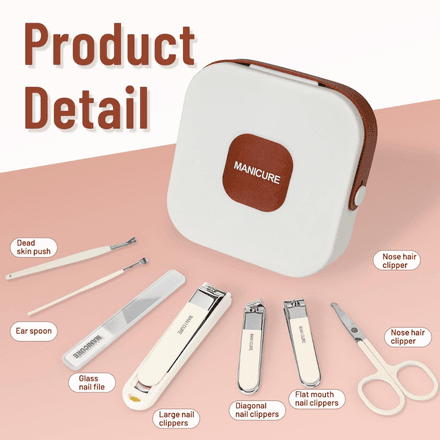 Kit Coupe-ongles Professionnel 7 Pièces - Manucure Et Pédicure thumbnail 6