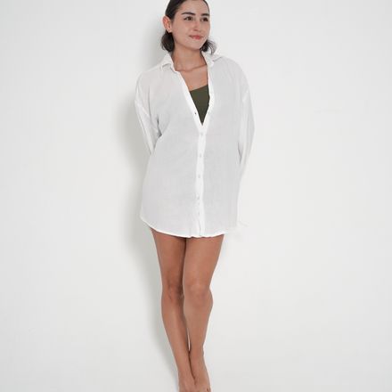 Oversized Twist Shirt - White thumbnail 2