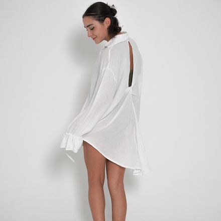Oversized Twist Shirt - White thumbnail 3